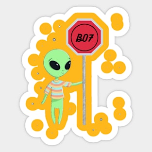 Stop ALien Art Sticker